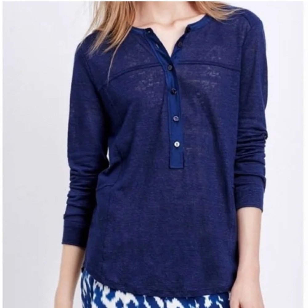 Vince Linen Henley Top size XS